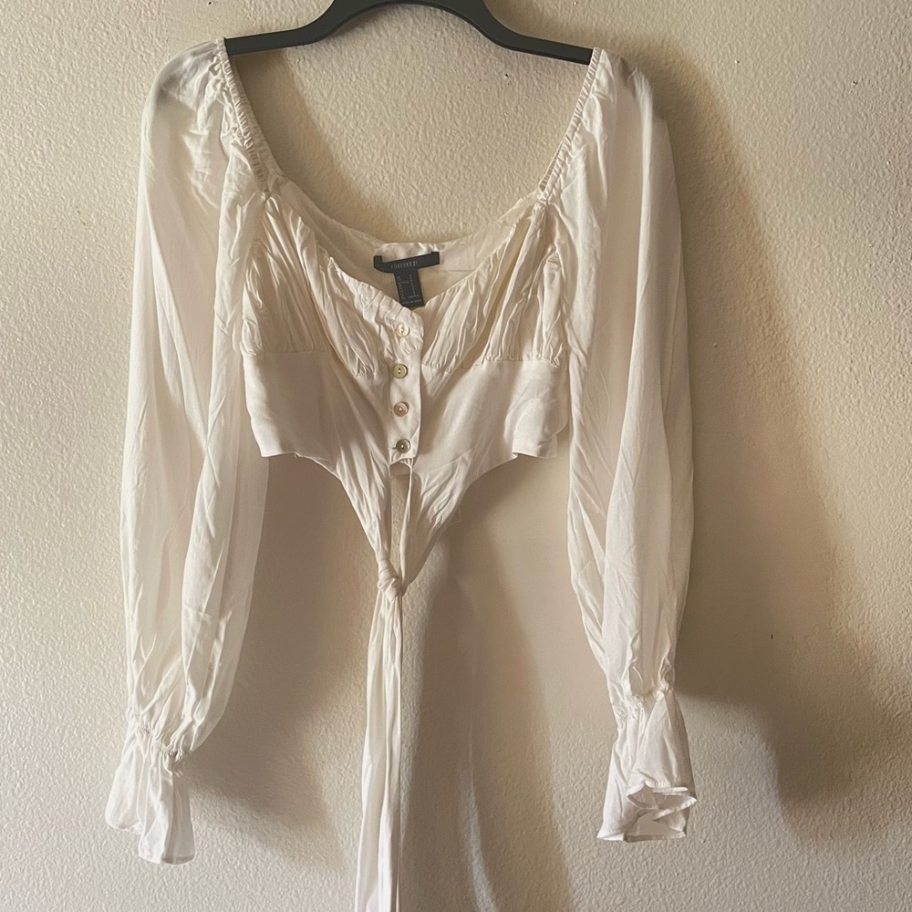 Forever 21 White Crop Top